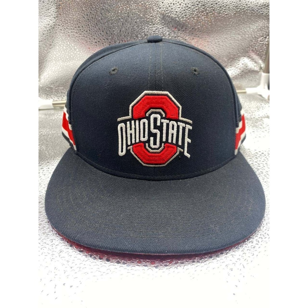 Nike Ohio State Buckeyes Hat Mens OSFA Black Snapbackโ Flat Brim Collegiate NCAA